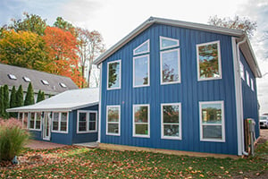 Blue Pole Barn Home Back