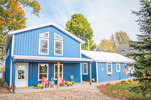 Blue Pole Barn Home