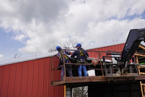 Removing Metal off Pole Barn