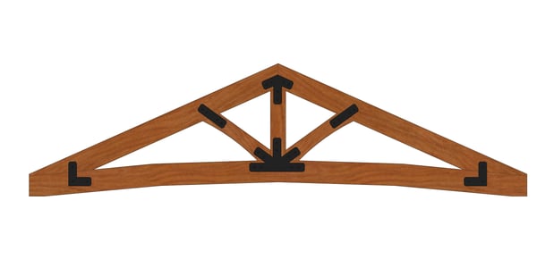 Heavy Timber Truss Style_Radius Chords with Radius Webbing