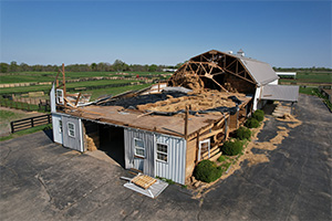 Horse Barn Storm Damage