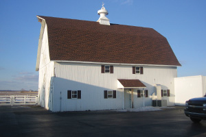 Old Pole Barn with Shingle Roof