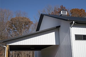 Overhang with Metal Roof