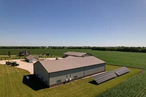 Pole Barns with ground solar power