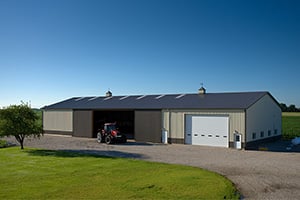 Pole Barn Farm Shop with EasyMotion Sliding Door