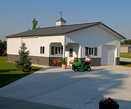 Pole Barn Garage on Existing Concrete