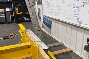 Pole Barn Gutters_Ladder Test