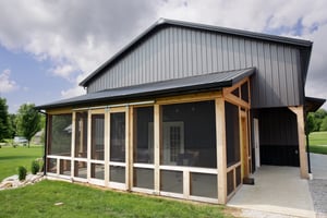 Pole Barn Screen porch