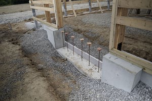 Pole Barn foundation before concrete