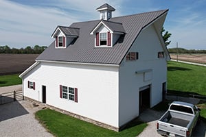 Pole Barn with Dormers