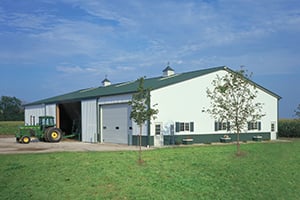 Pole Barn with John Deere Tractor-1