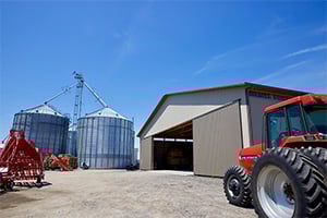 Pole Barn with Tractor-1