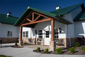 Post Frame Front Porch