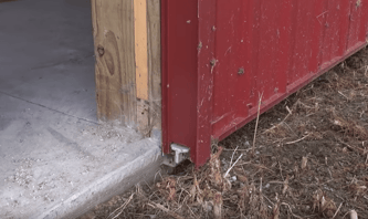 how to fix a pole barn sliding door, step 2