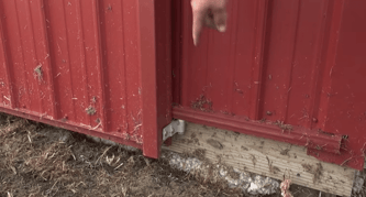 how to fix a pole barn sliding door, step 3