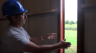 how to fix a pole barn sliding door, step 4