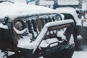 Snow Covered Jeep