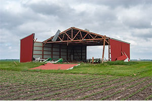 Storm Damage to Barn