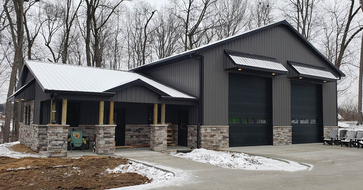 pole-barn-house-with-metal-framing